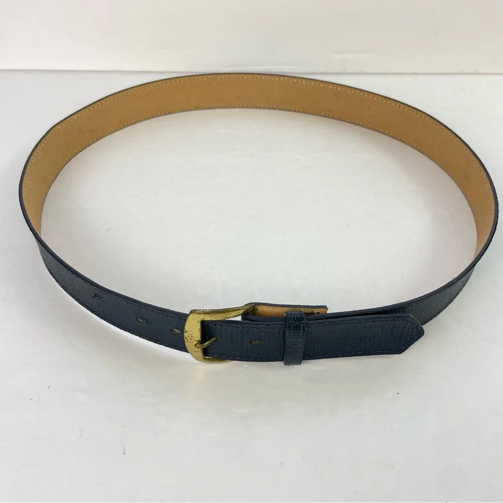 Vintage‎ Navy Blue Snakeskin Texture Belt